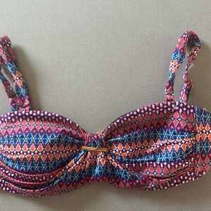 2bamboo Multicolor Patterned Bikini Top